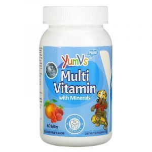 Мультивитамины с минералами для детей, Multi Vitamin with Minerals, Yum-V's, вкусные фруктовые вкусы, 60 штук