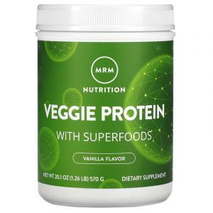 Протеиновый комплекс, Veggie Protein, MRM, для веганов, вкус ванили, 570 г