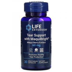 Защита глаз, Tear Support, Life Extension, ягодный экстракт маки, 60 мг, 30 вегетарианских капсул