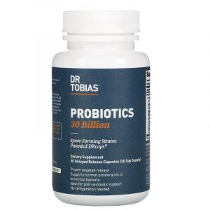 Пробиотики, Probiotics, Dr. Tobias, 30 млрд. КОЕ, 10 штаммов, 30 капсул с отсроченным высвобождением