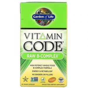 Сырые Витамины, Raw B-комплекс, Garden of Life, Vitamin Code, 60 капсул