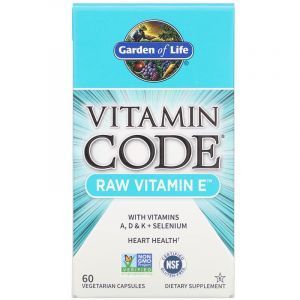 Сырой Витамин Е, Vitamin Code, Garden of Life, 60 капсул (Default)
