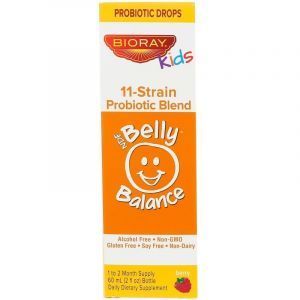 Пробиотики для детей, NDF Belly Balance, Bioray Inc., 11 штаммов, ягодный вкус, 60 мл