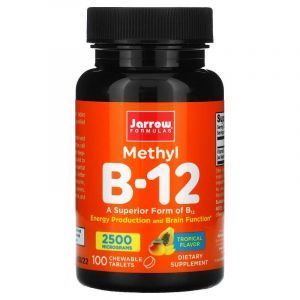 Витамин В12 тропический вкус, Methyl B-12, Jarrow Formulas, 2500 мкг, 100 лед.