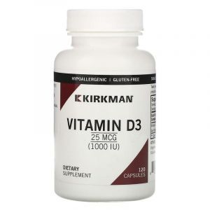 Витамин Д3, Kirkman Labs, 1000 МЕ, 120 капсул
