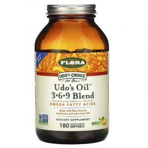 Смесь растительных масел (Udo's Oil 3•6•9 Blend), Flora, 180  гелевых капсул