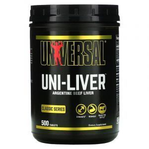 Сушеная говяжья печень, (Uni-Liver Desiccated Liver), Universal Nutrition, 500 таблеток