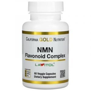 Никотинамид мононуклеотид с флавоноидным комплексом, NMN, California Gold Nutrition, 60 вегетарианских капсул
