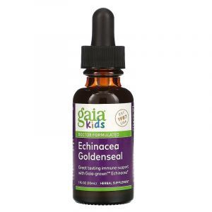Эхинацея для детей, Echinacea Goldenseal Herbal Drops, Gaia Herbs, 30 мл.