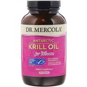 Масло криля антарктическое, Krill Oil, Dr. Mercola, для женщин, 270 капсул