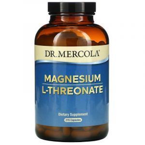 Магний L-треонат, Magnesium L-Threonate, Dr. Mercola, 270 капсул