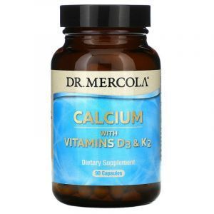 Кальций с витамином Д3 и К2, Calcium with Vitamins D3 & K2, Dr. Mercola, 90 капсул