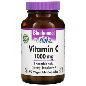 Витамин C, Vitamin C, Bluebonnet Nutrition, 1000 мг, 90 вегетарианских капсул
