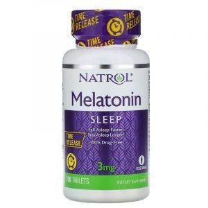 Мелатонин, Melatonin TR, Natrol, 3 мг, 100 таблето