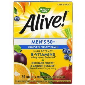 Мультивитамины для мужчин старше 50 лет, Alive! Men's 50+, Nature's Way, 50 таблеток
