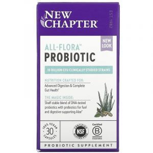 Пробиотики, Probiotic All-Flora, New Chapter, 30 капсул