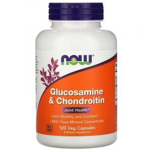 Глюкозамин хондроитин, Glucosamine & Chondroitin, Now Foods, 120 вегетарианских капсул