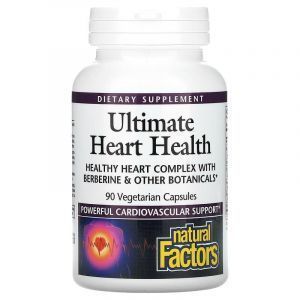 Поддержка сердечно-сосудистой системы, Ultimate Heart Health, Natural Factors, 90 вегетарианских капсул
