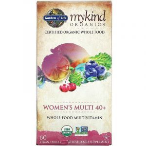Мультивитамины для женщин 40+, Women's Multi 40+, MyKind Organics, Garden of Life, 60 веганских таблеток
