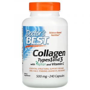 Колаген 1 і 3 типу, Collagen Types 1 & 3, Doctor's Best, 500 мг, 240 капсул