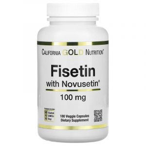 Физетин, Fisetin with Novusetin, California Gold Nutrition, 100 мг, 180 вегетарианских капсул