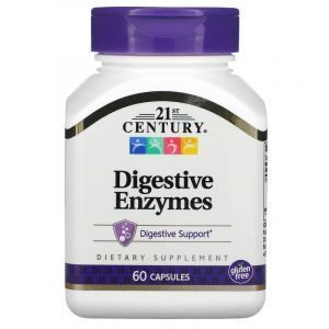  Пищеварительные ферменты, Digestive Enzymes, 21st Century, 60 капсул
