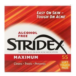 Салфетки от угрей, максимальная сила,  Acne Control, Stridex, 55 шт