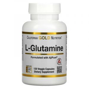 L- глутамин, L-Glutamine, AjiPure, California Gold Nutrition, 120 вегетарианских капсул
