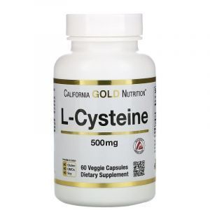 Цистеин, Sport L-Cysteine, California Gold Nutrition, 500 мг, 60 капсул