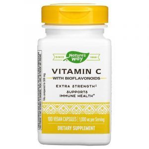 Витамин C с биофлавоноидами, Vitamin C, Nature's Way, 1000 мг, 100 веганских капсул
