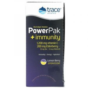 Электролиты + поддержка иммунитета, PowerPak + Immunity, Trace Minerals Research, вкус лимон и ягоды, 30 пакетов по 5,3 г