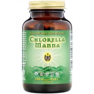 Хлорела (Chlorella Manna), HealthForce Superfoods, 400 веганських таблеток