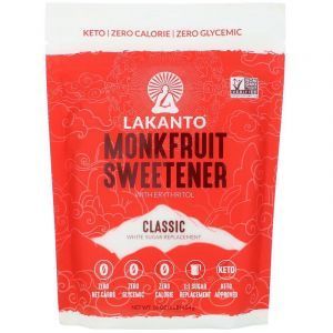 Натуральный сахарозаменитель, Lakanto Monkfruit Sweetener with Erythritol, Saraya, белый, 454 гр