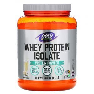 Изолят сывороточного протеина, ваниль, Whey Protein Isolate, Now Foods, Sports, 816 г