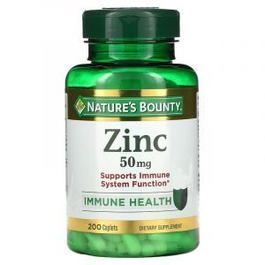Цинк, Zinc, Nature's Bounty, 50 мг, 200 каплет
