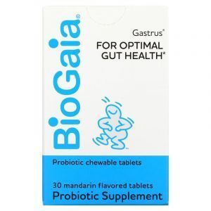 Пробиотики для здоровья кишечника, Gastrus, BioGaia, вкус мандарина, 30 жевательных таблеток