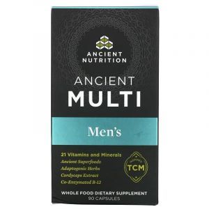 Витамины и минералы для мужчин, Ancient Multi, Dr. Axe / Ancient Nutrition, 90 капсул
