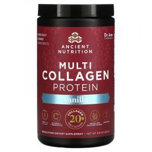 Коллагеновый протеин, Multi Collagen Protein, Dr. Axe / Ancient Nutrition, порошок, ваниль, 252 г
