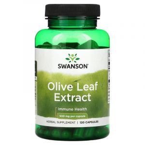 Экстракт оливковых листьев, Olive Leaf Extract, Swanson, 500 мг, 120 капсул
