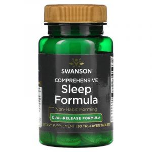 Формула для сна, Comprehensive Sleep Formula, Swanson, 30 трехслойных таблеток
