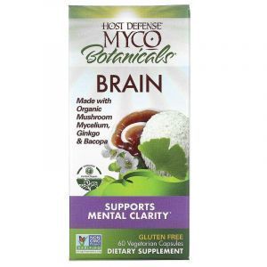 Формула для мозга, Brain, MycoBotanicals, Fungi Perfecti, Host Defense, 60 капсул