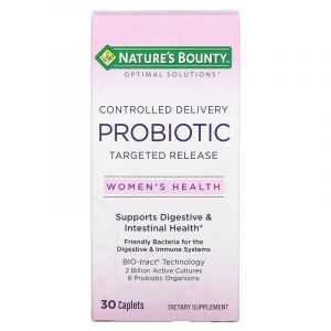Пробиотики для женщин, Controlled Delivery Probiotic, Nature's Bounty, 30 таблеток
