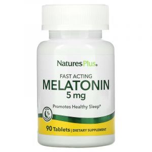 Мелатонин, Melatonin, Nature's Plus, 5 мг, 90 таблеток
