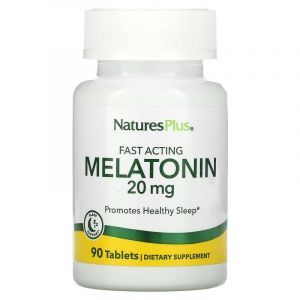 Мелатонин, Melatonin, Nature's Plus, 20 мг, 90 таблеток
