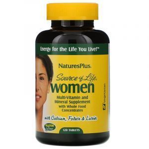 Мультивитамины для женщин, Multi-Vitamin and Mineral, Nature's Plus, Source of Life, 120 таблеток