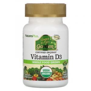 Витамин Д-3, Garden, Vitamin D3, Nature's Plus, 60 вегетарианских капсул
