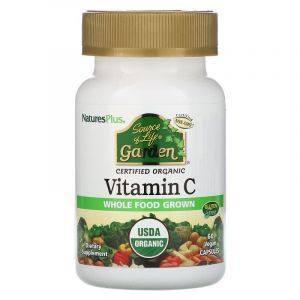 Витамин С, Source of Life, Garden, Nature's Plus, 60 вегетарианских капсул