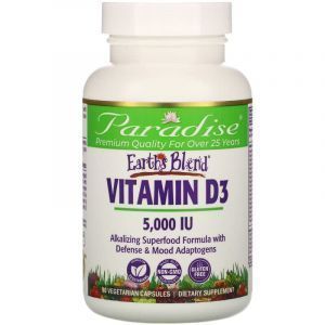 Витамин Д3, Vitamin D3, Paradise Herbs, 5000 МЕ, 90 кап.