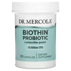 Биотиновый пробиотик, Biothin Probiotic, Dr. Mercola, 10 млрд КОЕ, 30 капсул
