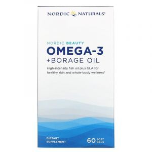 Омега-3 + масло огуречника, Nordic Beauty, Omega-3 + Borage Oil, Nordic Naturals, 60 гелевых капсул
